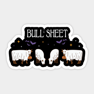 Bull Sheet Funny Ghost Bull Sticker